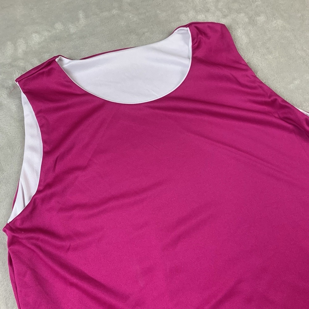 Badger Sport Reversible Jersey Womens Medium Pink White Sleeveless Performance